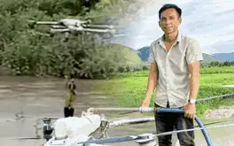 Người lái drone cứu 2 em nhỏ giữa sông nói vừa cứu vừa... run