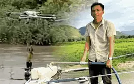 Người lái drone cứu 2 em nhỏ giữa sông nói vừa cứu vừa... run