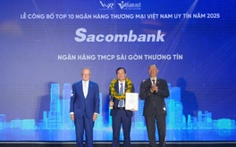 Sacombank vào top 10 ngân hàng thương mại Việt Nam uy tín 2025