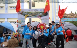 Không gian trại đậm chất vùng miền tại Hội trại truyền thống 9-1 Cụm trại 4