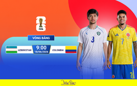 Đội hình ra sân Colombia đấu Uzbekistan: James Rodriguez góp mặt