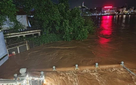 Bão số 4 trút mưa lớn, dân ở Lạng Sơn 'mất ngủ' vì lũ dâng nhanh