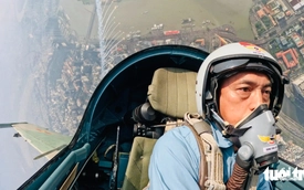 Jet fighter cockpit camera captures striking aerial footage during Vietnam’s 50th Reunification Day anniversary