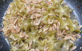Tiny shrimp, rich flavor: A Vietnamese star fruit stir-fry