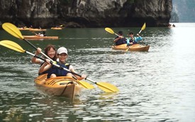 Kayaking through Vietnam's Ha Long Bay