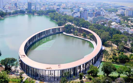 A giant ring is rising from a lake in the heart of Da Nang, and it could soon become a new city landmark