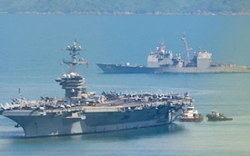 A U.S. aircraft carrier named after America's first president has arrived in Vietnam