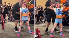 Cô bé 9 tuổi nâng tạ 82kg, gấp 3 lần trọng lượng cơ thể