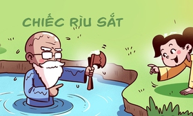 Câu chuyện cổ tích về chiếc rìu sắt kết thúc cụt ngủn