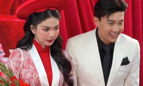 Quốc Trường nói gì về hình ảnh 'đám cưới với Ngọc Trinh'?