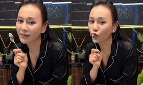 Phương Oanh trở lại, trông gầy hơn trước