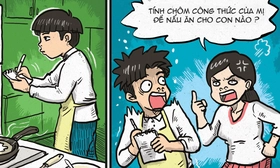 Vợ nổi cơn ghen vì chồng vi phạm bản quyền nấu ăn