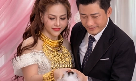 Diễn viên Kinh Quốc bí mật cưới vợ lần 3, cô dâu đeo vàng trĩu cổ