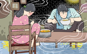 Đêm, mưa và hạnh phúc khi được ở nhà