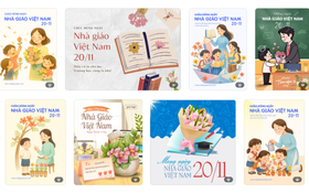 Gợi ý mẫu thiệp trực tuyến bằng Canva mừng Ngày 20-11