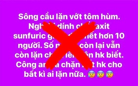 'Vỡ đập Đồng Cam', '10 người chết vì dính axit khi lặn vớt tôm hùm' là tin giả