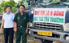 Một cựu chiến binh ở TP.HCM góp chuyến xe 0 đồng chở hàng hóa hỗ trợ đồng bào vùng lũ