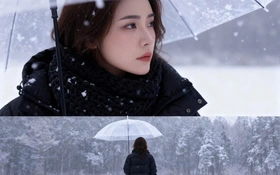 Cách bắt trend tạo ảnh đứng giữa trời tuyết bằng AI đang gây bão