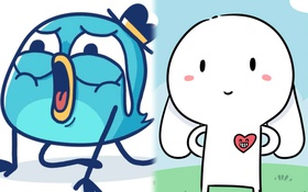 Lai lịch sticker Thỏ bảy màu và Én xanh vừa debut trên Facebook