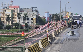 Dông lốc cuốn bay lan can, hệ thống đèn chiếu sáng cầu Thái Bình