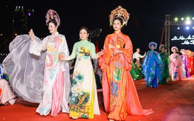 Độc đáo đêm trình diễn áo dài trên cây cầu lâu đời nhất bắc  qua sông Hàn