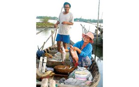 Vợ chồng đi biển