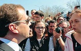 Tổng thống Medvedev bực với "làng Potemskin"