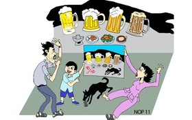 Quán nhậu bờ kênh