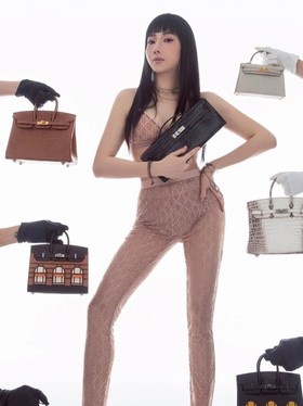 Bộ sưu tập túi hiệu của 'bà trùm Hermès' Cún Bông