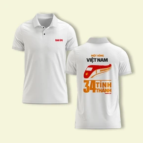 [A007] ÁO POLO TUỔI TRẺ "MỘT VÒNG VIỆT NAM" - TRẮNG