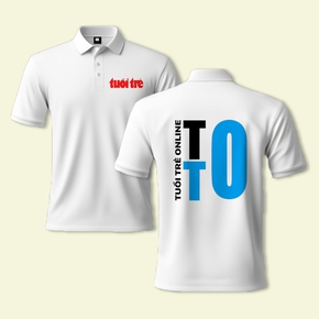 [A013] ÁO POLO TUỔI TRẺ "TTO" - TRẮNG