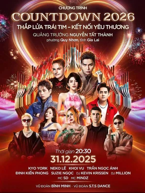 Gia Lai Countdown 2026 đón năm mới tại hai điểm cầu