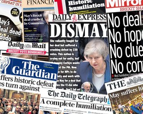Báo Anh chỉ trích bà May sau 'thảm họa' dự thảo Brexit