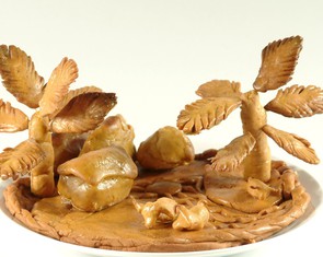Bánh trung thu nướng tại gia, chồng nhồi bột, vợ xào nhân