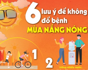 6 lưu ý để không đổ bệnh mùa nắng nóng