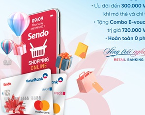 Nhiều ưu đãi hấp dẫn từ Thẻ đồng thương hiệu của VietinBank và Sendo