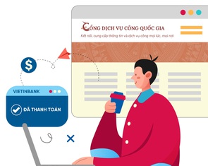Thanh toán dịch vụ công với VietinBank trên cổng dịch vụ công quốc gia