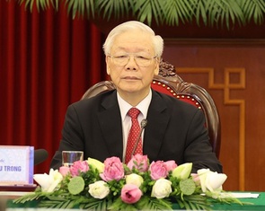 Tổng bí thư Nguyễn Phú Trọng phát biểu tại hội nghị các chính đảng thế giới