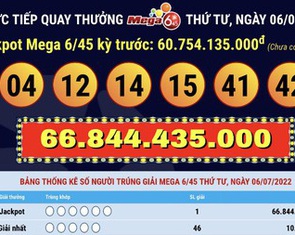 Một chủ thuê bao điện thoại trúng số Vietlott gần 67 tỉ đồng