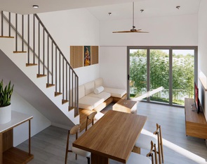 Chiếu sáng một căn hộ mini hiện đại