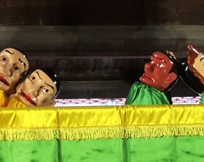 Về chùa Keo xem phục dựng rối cạn chầu Thánh thất truyền