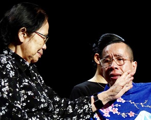 Đức của cặp song sinh Việt - Đức khóc như mưa khi ra mắt phim dành tặng anh trai