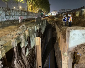 Xuyên đêm di dời công trình điện nước để làm tuyến metro số 2