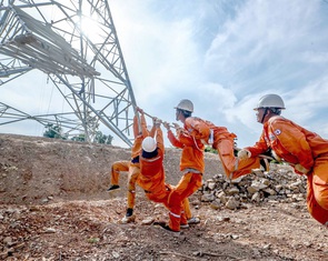 'Vượt nắng thắng mưa' thi công đường dây 500kV mạch 3