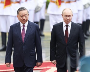 Chủ tịch nước Tô Lâm chủ trì lễ đón Tổng thống Putin