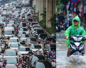 Sáng đầu tuần mưa lớn, Hà Nội có gần 40 điểm ngập úng