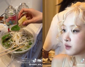 Rosé BlackPink ăn phở Việt ở Pháp, vắt chanh ăn kèm với giá sống đúng chuẩn