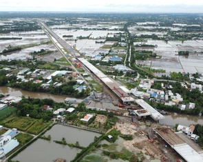 Vành đai 3 qua Tây Ninh đang vượt sông Chợ Đệm, thông xe kỹ thuật cuối tháng 10