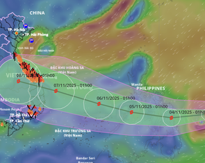 Bão Kalmaegi mạnh lên cấp 11, giật cấp 14, ngày 7-11 có thể đổ bộ vào Việt Nam?