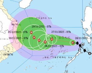 Bão số 15 di chuyển phức tạp, các tỉnh Nam Trung Bộ phải sẵn sàng ứng phó bão và thiên tai mới